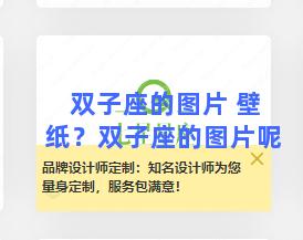 双子座的图片 壁纸？双子座的图片呢